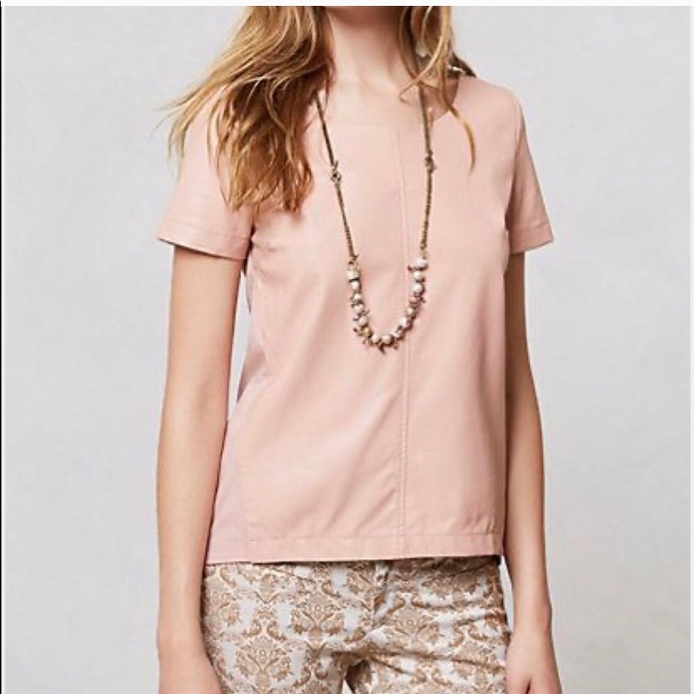 Anthropologie Sunday in Brooklyn Faux Leather Top